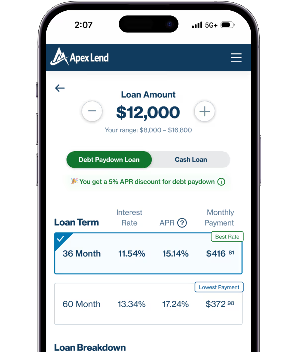 Loan app on phone